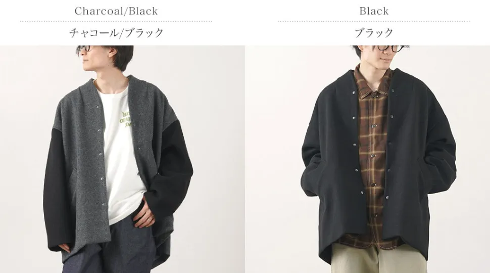 KELEN / Collarless Egg Jacket