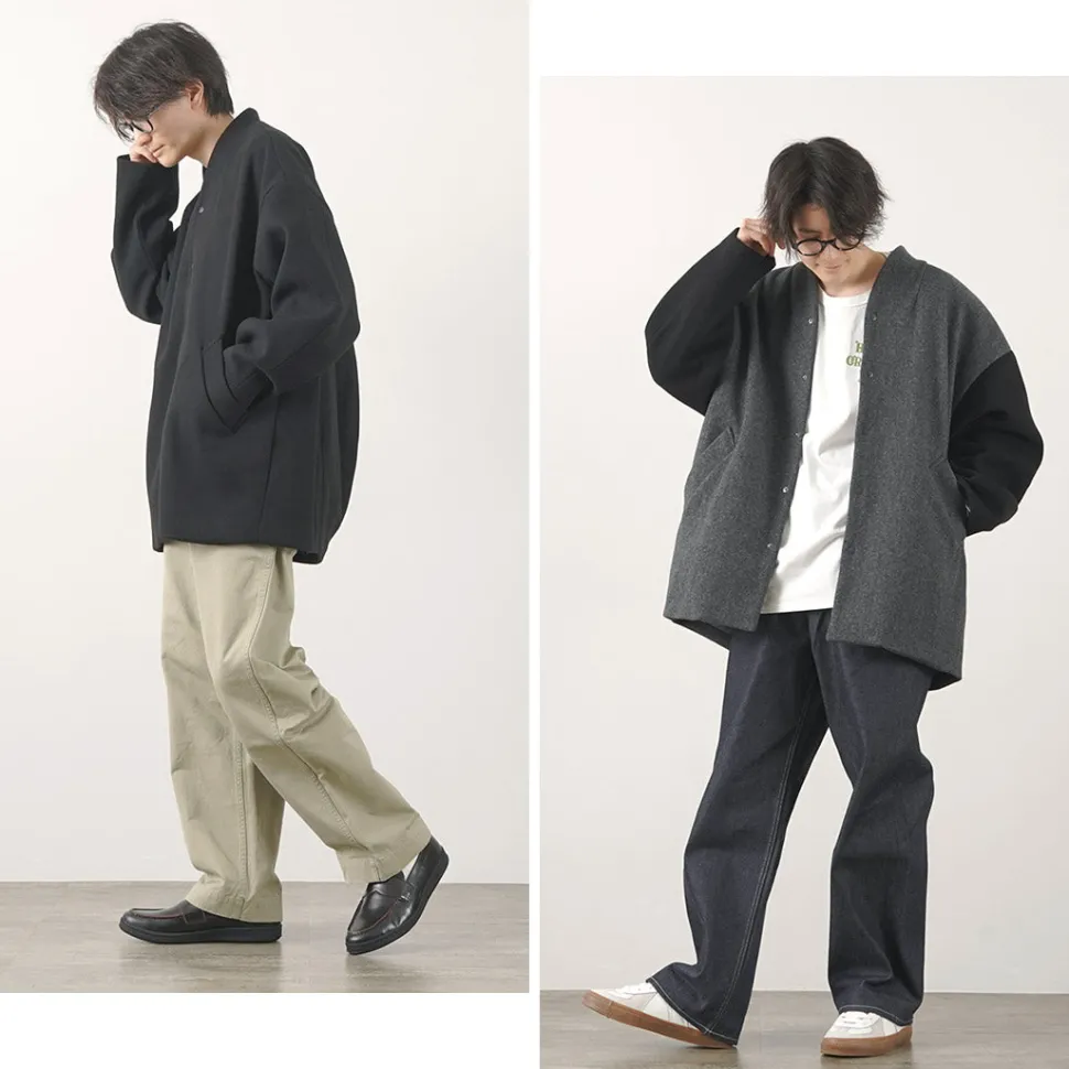 KELEN / Collarless Egg Jacket