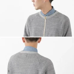 KEPANI / Crew Neck Full Zip Sweat Jacket