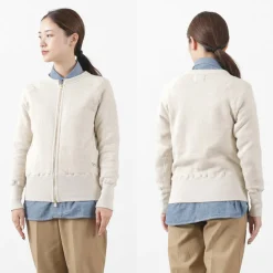KEPANI / Crew Neck Full Zip Sweat Jacket