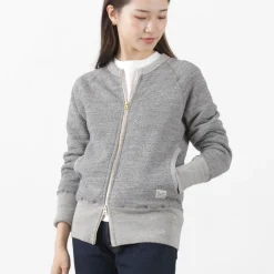 KEPANI / Crew Neck Full Zip Sweat Jacket