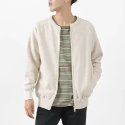 KEPANI / Crew Neck Full Zip Sweat Jacket