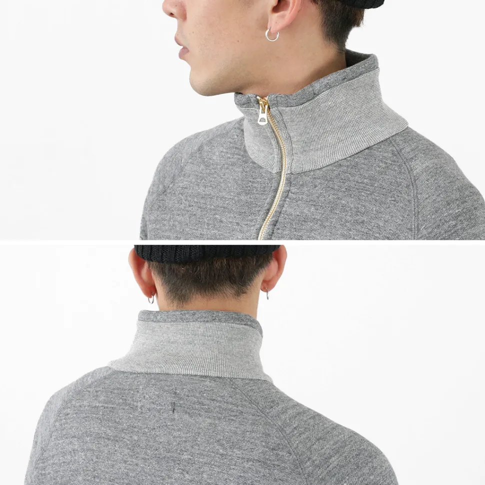 KEPANI / Great Smoky Raffybrushed-lining stand neck sweatshirt jacket