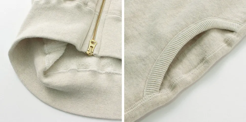 KEPANI / Great Smoky Raffybrushed-lining stand neck sweatshirt jacket