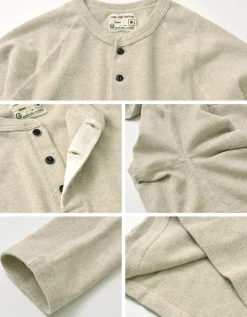 KEPANI / Henley neck long sleeve tee