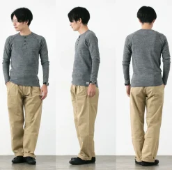 KEPANI / Henley neck long sleeve tee