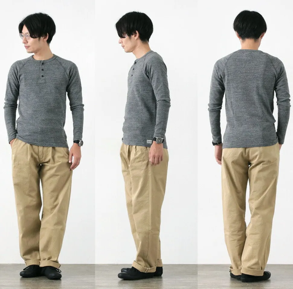 KEPANI / Henley neck long sleeve tee