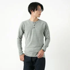 KEPANI / Henley neck long sleeve tee