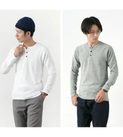 KEPANI / Henley neck long sleeve tee
