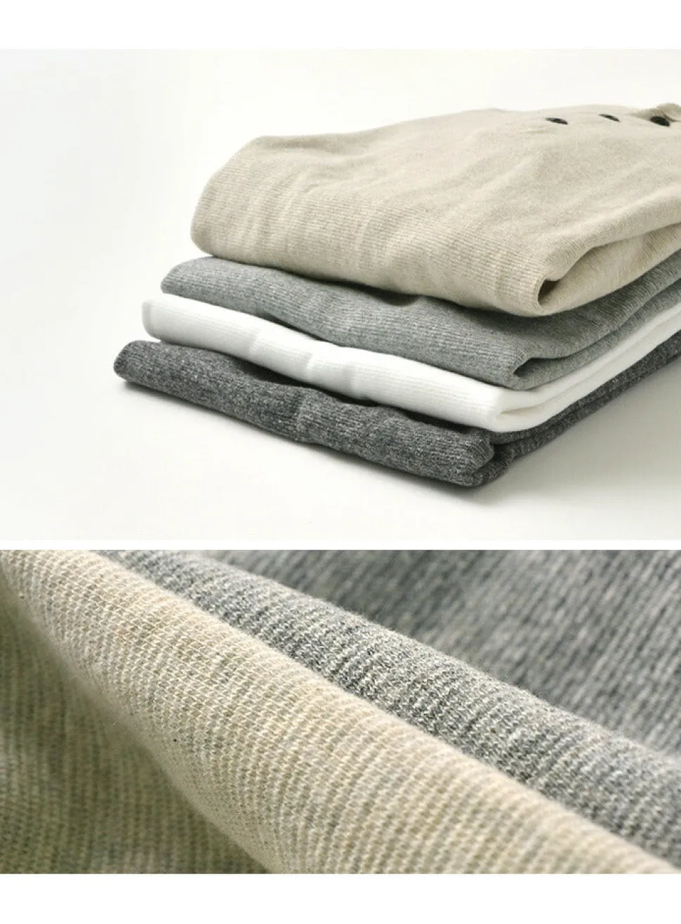 KEPANI / Henley neck long sleeve tee