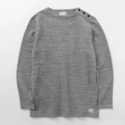 KEPANI / Raffy brushed lining Boat Neck Sweatshirt Basque Shirt