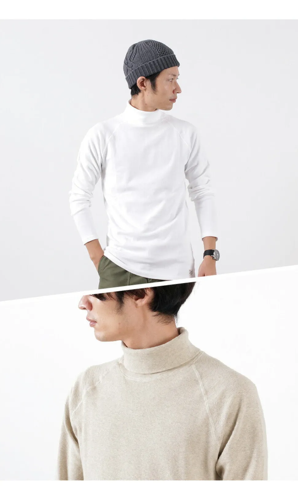 KEPANI / Raffy Stretch Fleece Turtleneck Long Sleeve Tee