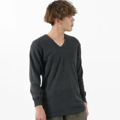 LOCALINA MERIYASU / U-Neck Cashmere Blend Long Sleeve Inner