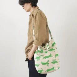 MIKAMI / Cotton twill sling tote bag