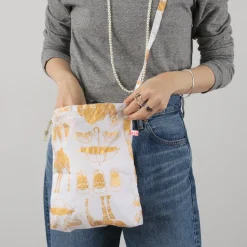 MIKAMI / Printed Nylon Drawstring Bag Shoulder Bag