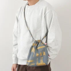 MIKAMI / Printed Nylon Drawstring Bag Shoulder Bag