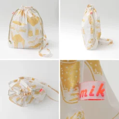 MIKAMI / Printed Nylon Drawstring Bag Shoulder Bag