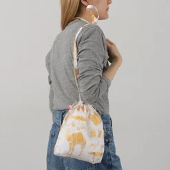 MIKAMI / Printed Nylon Drawstring Bag Shoulder Bag