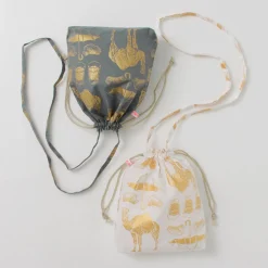 MIKAMI / Printed Nylon Drawstring Bag Shoulder Bag