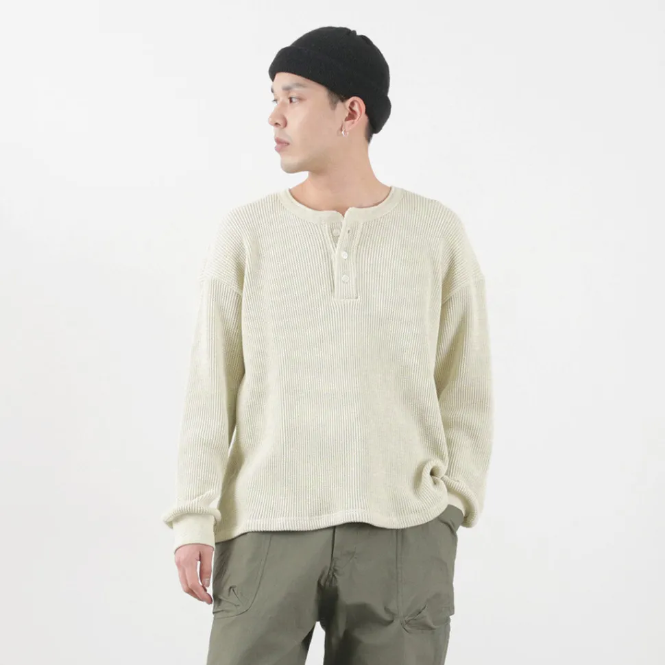 MOC T / Heavy Neon Waffle Henry Neck Pullover