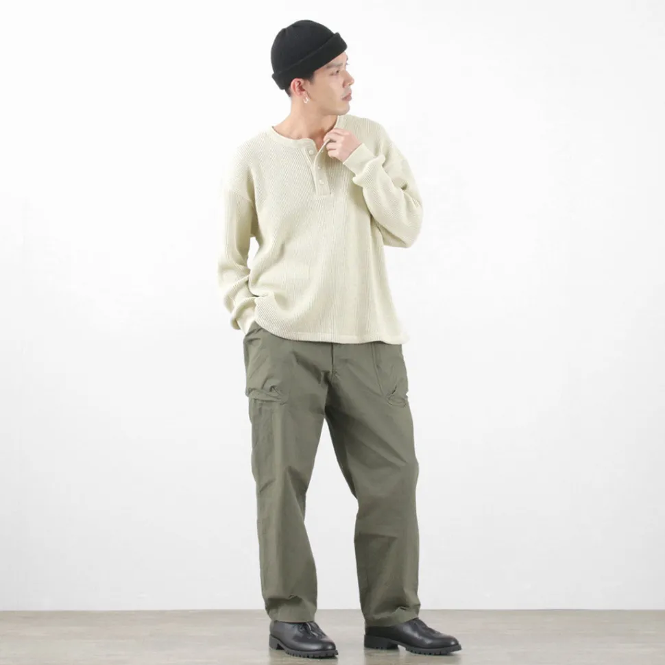 MOC T / Heavy Neon Waffle Henry Neck Pullover