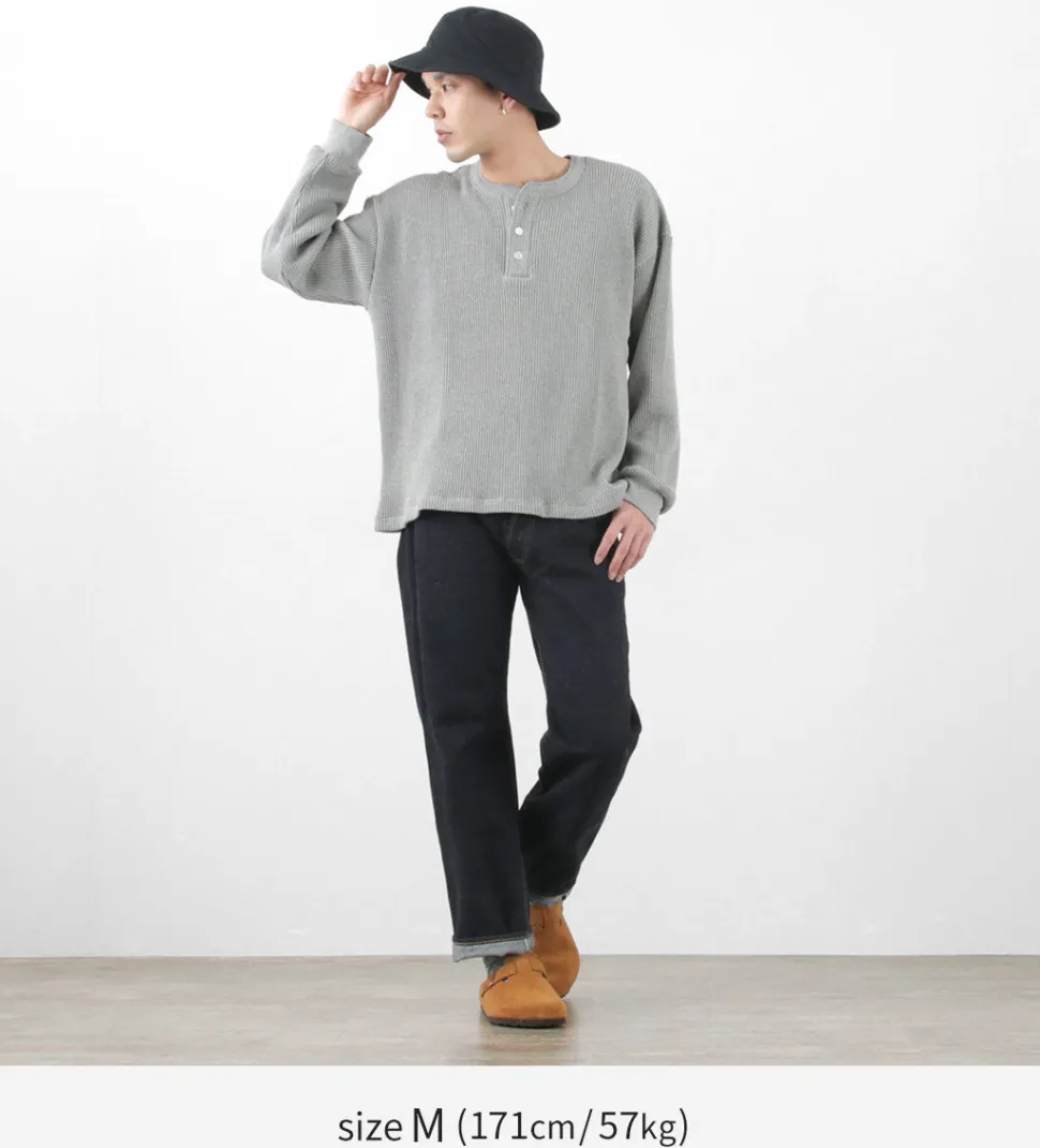 MOC T / Heavy Neon Waffle Henry Neck Pullover