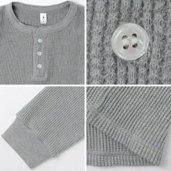 MOC T / Heavy Neon Waffle Henry Neck Pullover