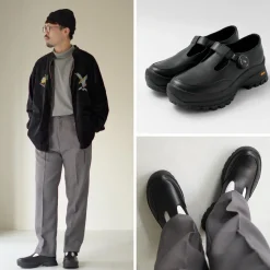 MOLLE SHOES / Free Rock T-Strap Leather Shoes