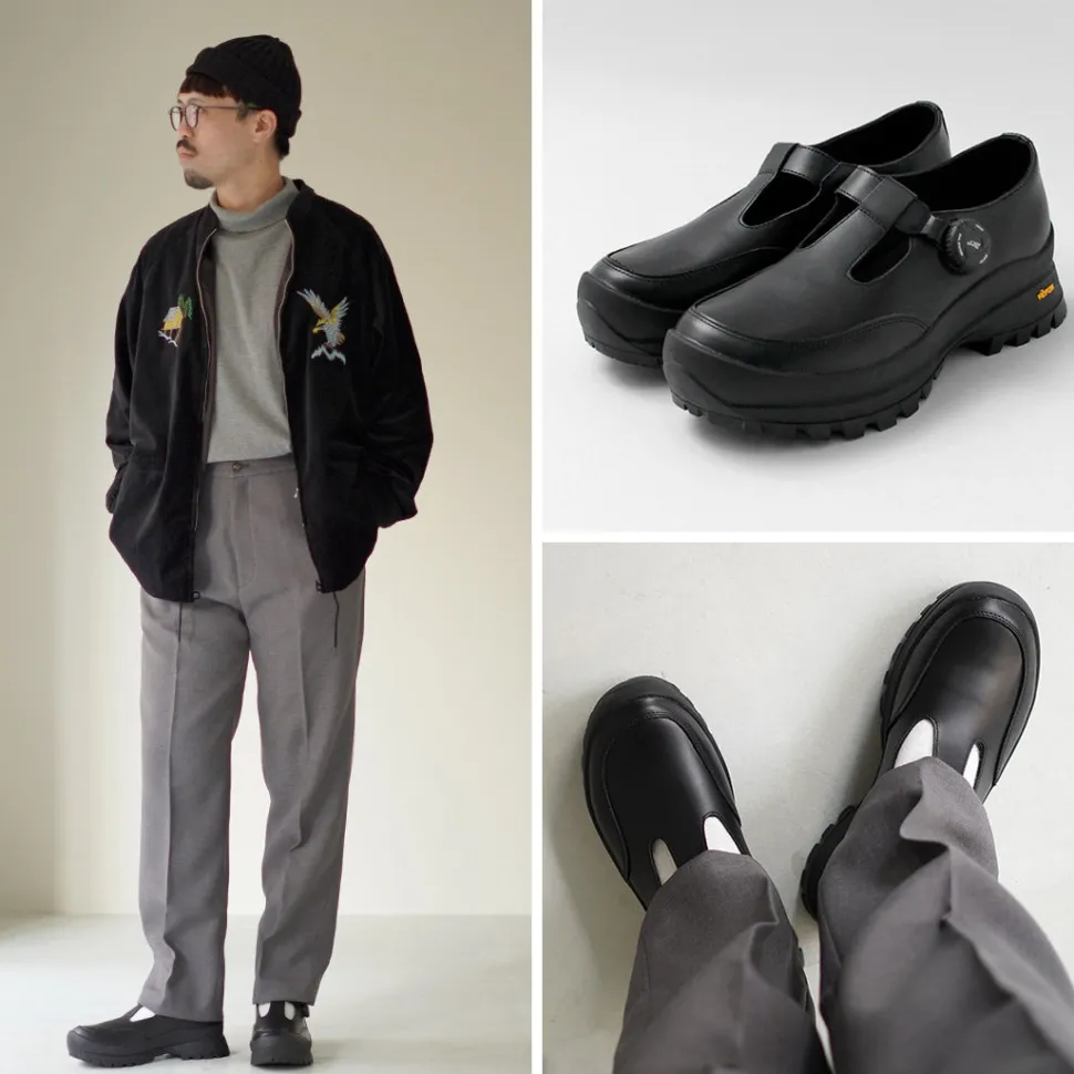 MOLLE SHOES / Free Rock T-Strap Leather Shoes