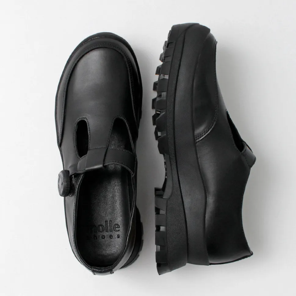 MOLLE SHOES / Free Rock T-Strap Leather Shoes