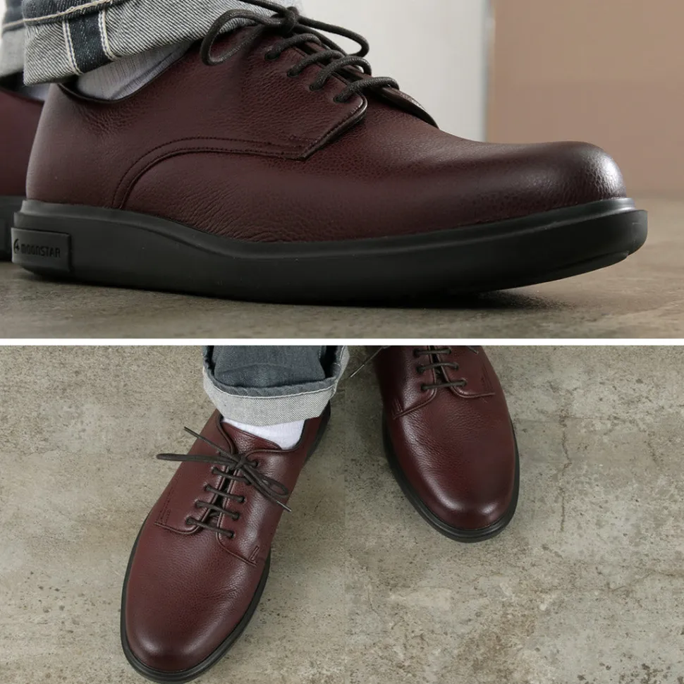 MOONSTAR / Breathable Waterproof Leather Derby Shoes