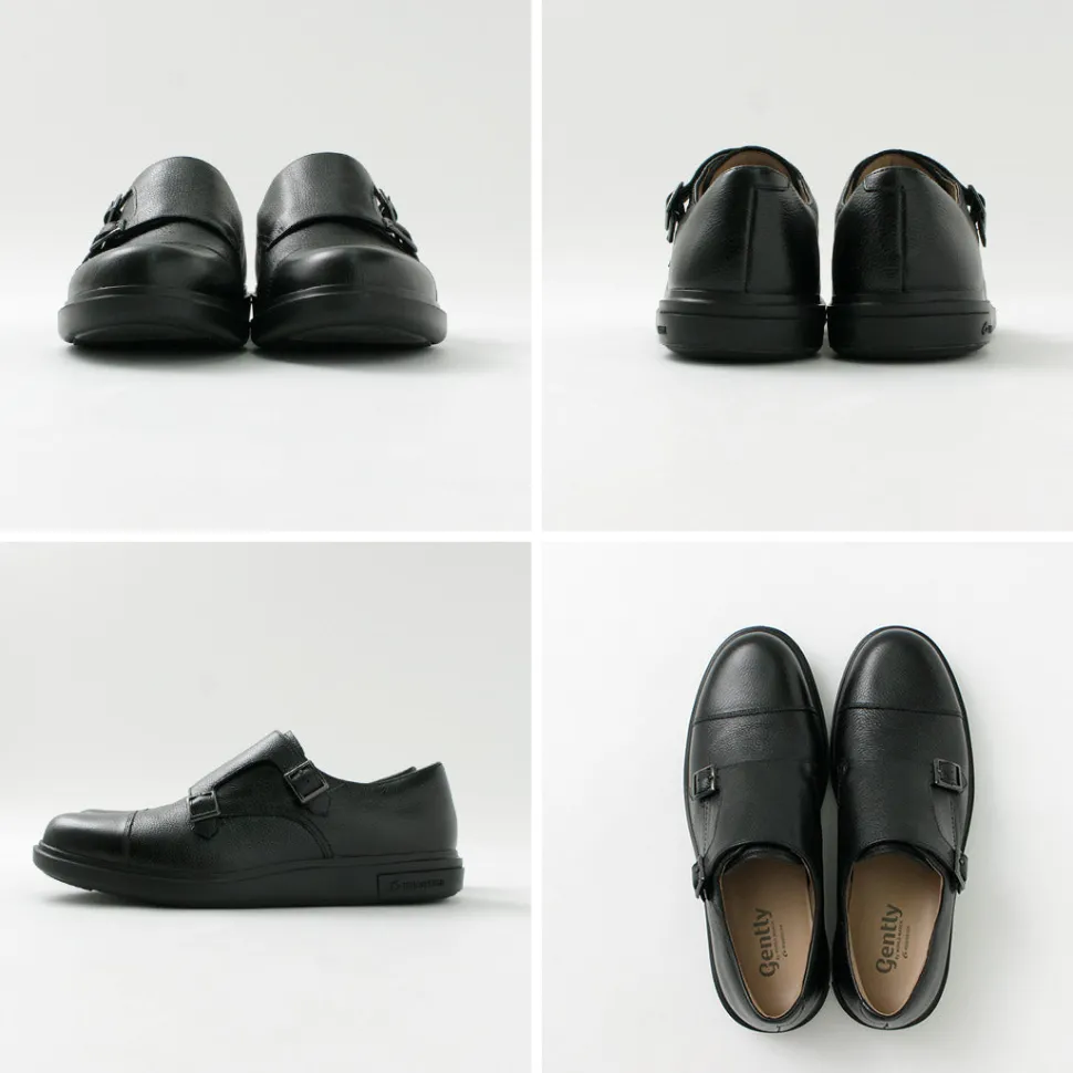 MOONSTAR / Breathable Waterproof Double Monk Strap Leather Shoes