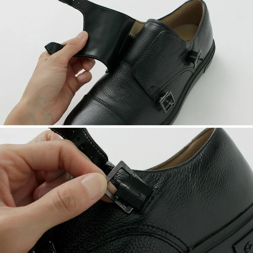 MOONSTAR / Breathable Waterproof Double Monk Strap Leather Shoes
