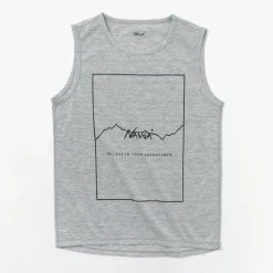 NANGA / Dry mix frame logo tank top T-shirt