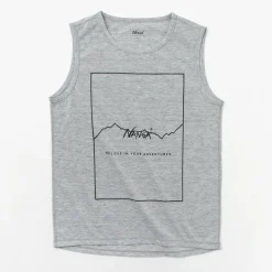NANGA / Dry mix frame logo tank top T-shirt