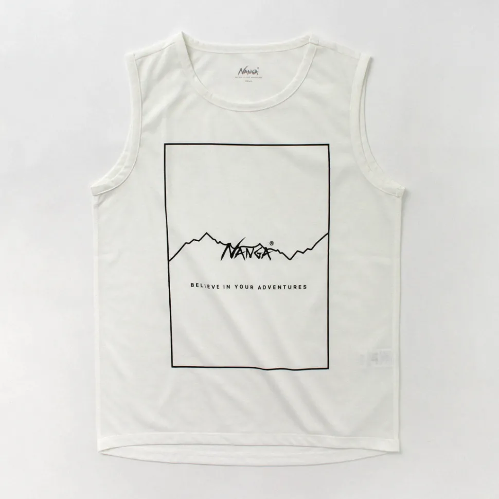 NANGA / Dry mix frame logo tank top T-shirt