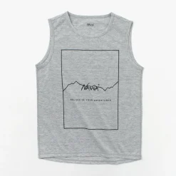 NANGA / Dry mix frame logo tank top T-shirt