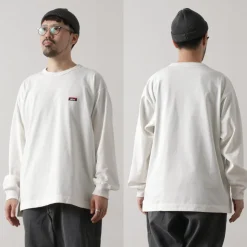 NANGA / Eco Hybrid Box Logo Embroidery Long Sleeve T-Shirt