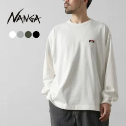 NANGA / Eco Hybrid Box Logo Embroidery Long Sleeve T-Shirt