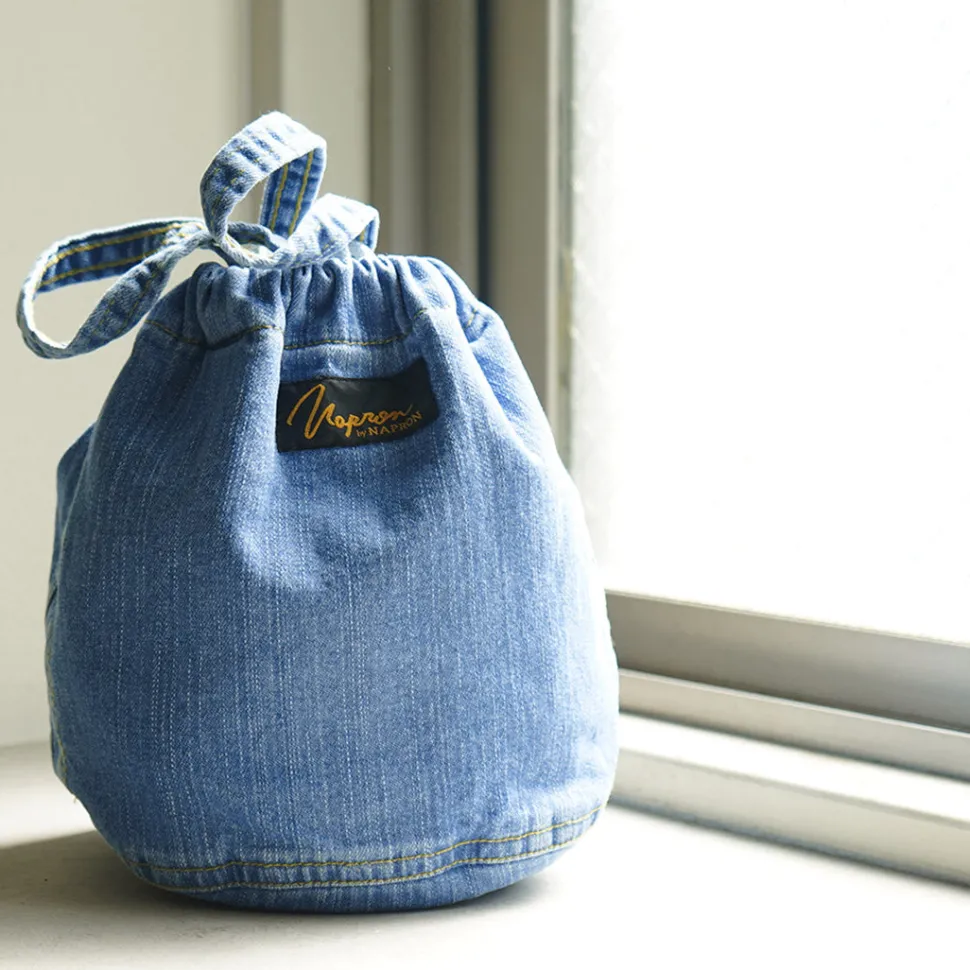 NAPRON / 8oz Bleached Denim Patient Bag Small 5L