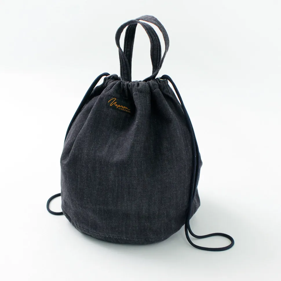 NAPRON / 8oz non-faded Shin denim Patient bag medium 13L
