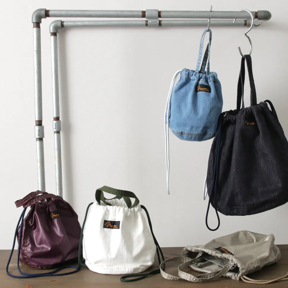 NAPRON / 8oz non-faded Shin denim Patient bag medium 13L