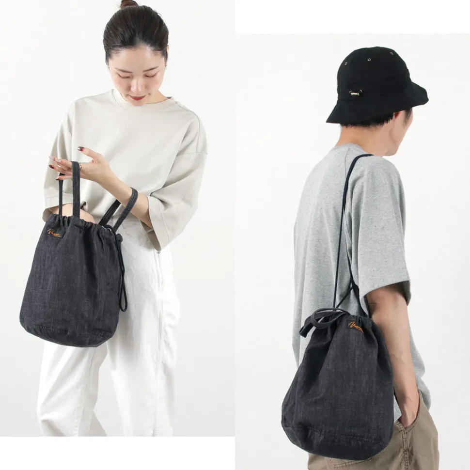 NAPRON / 8oz non-faded Shin denim Patient bag medium 13L