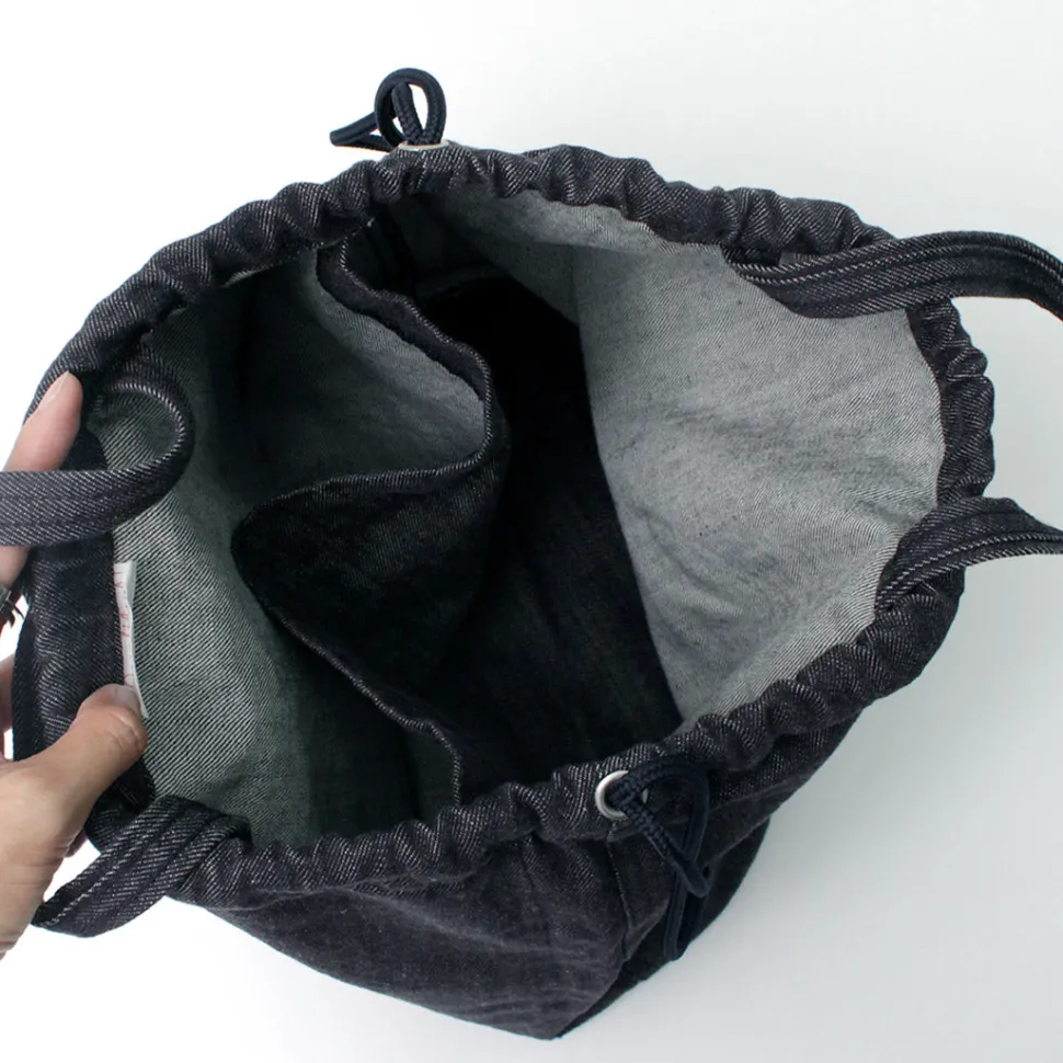 NAPRON / 8oz non-faded Shin denim Patient bag medium 13L