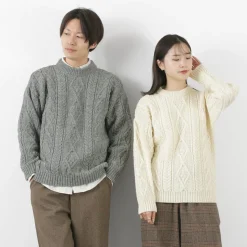 OLD DERBY KNITWEAR / Aran Crew Pullover