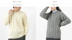 OLD DERBY KNITWEAR / Aran Crew Pullover