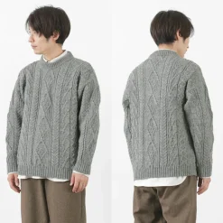 OLD DERBY KNITWEAR / Aran Crew Pullover