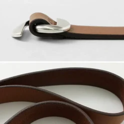 ORCIANI / Hunting Double Suede and Leather Belt S-Buckle