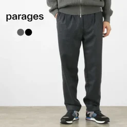 PARAGES / Double Pleats Wool Pants