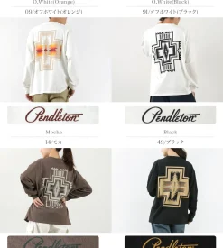 PENDLETON / Back Print Long Sleeve T-Shirt